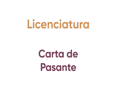 Licenciatura Carta de Pasante